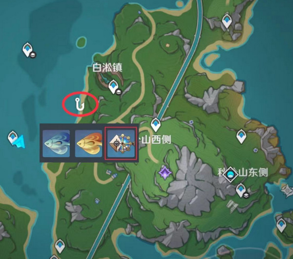 《原神》灰河渡手钓鱼地点分布图灰河渡手精炼材料钓鱼点位攻略4