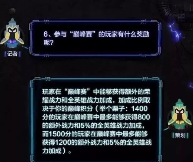 巅峰赛模式开启：每日限时开放 最强王者才可以参与