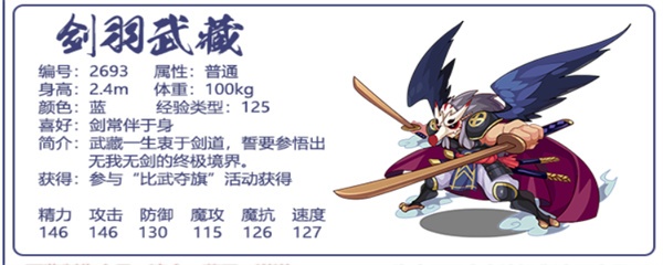 洛克王国剑羽武藏技能表