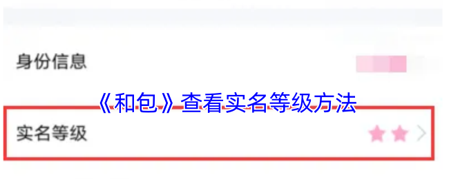 《和包》查看实名等级方法