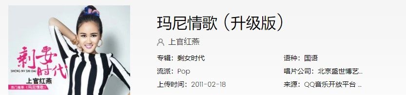 《抖音》玛尼情歌歌曲信息介绍
