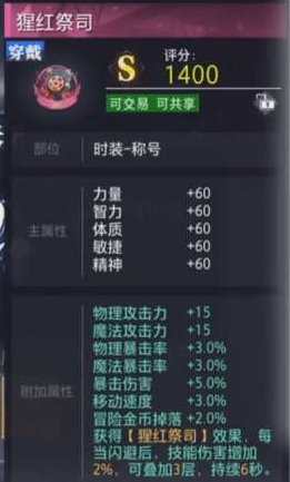 晶核猩红祭司称号怎么来的